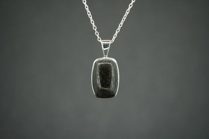 Black Edinburgh Cobblestone Sterling Silver Pendant