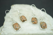 Edinburgh Cobblestone Sterling Silver Pink Celtic Earrings