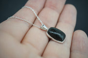 Black Edinburgh Cobblestone Sterling Silver Pendant