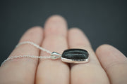 Black Edinburgh Cobblestone Sterling Silver Pendant