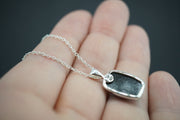 Black Edinburgh Cobblestone Sterling Silver Pendant
