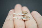 Edinburgh Cobblestone Sterling Silver Pink Celtic Earrings