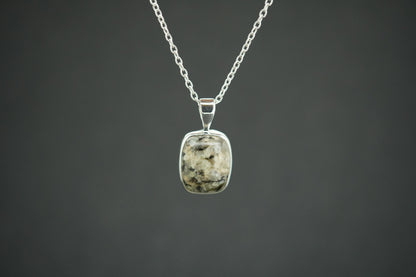 Edinburgh Cobblestone Sterling Silver Pendant - Square
