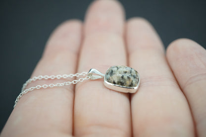 Edinburgh Cobblestone Sterling Silver Pendant - Square