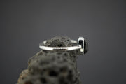 Edinburgh Cobblestone Rectangular Black Petite Ring