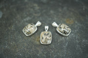 Edinburgh Cobblestone Sterling Silver Pendant - Square