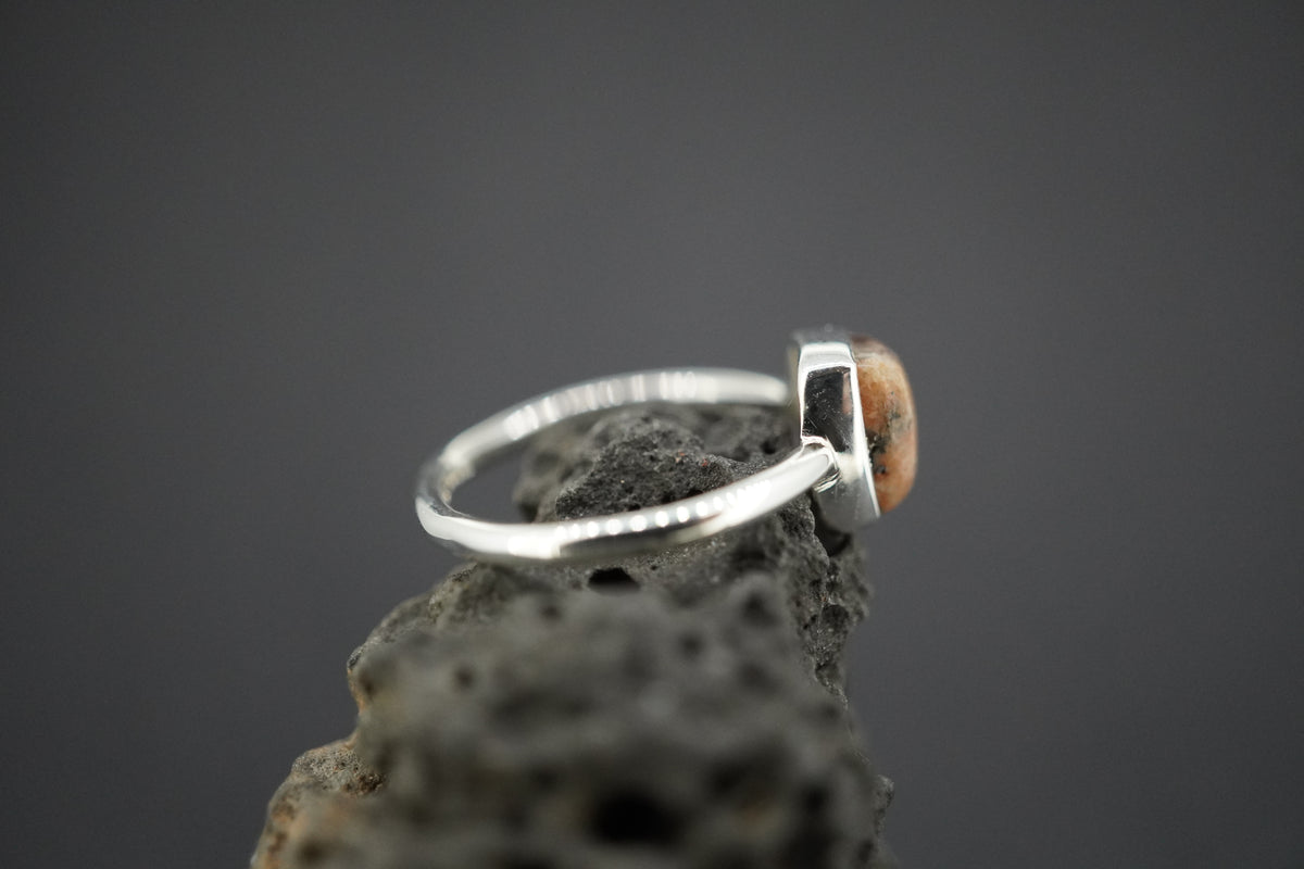 Edinburgh Cobblestone Rectangular Pink Petite Ring