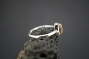 Edinburgh Cobblestone Rectangular Pink Petite Ring