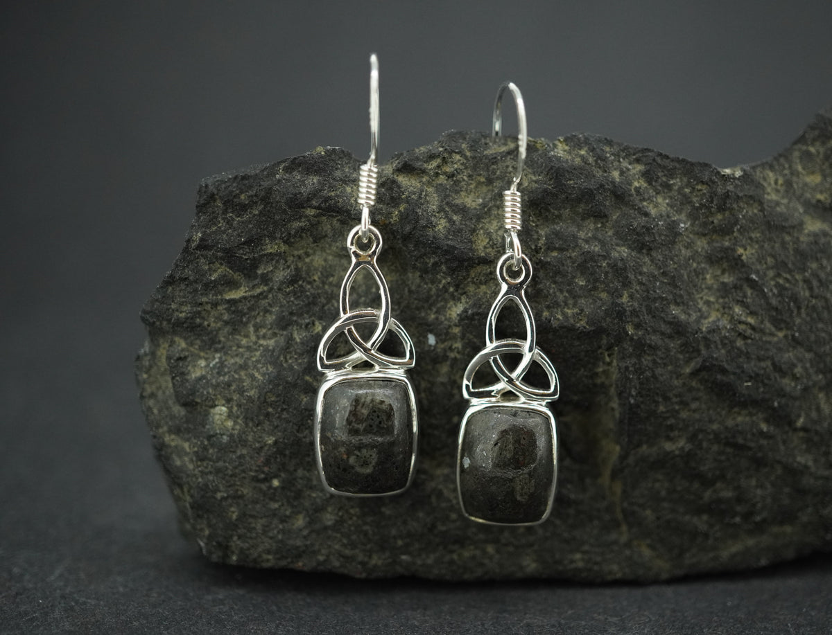 Edinburgh Cobblestone Sterling Silver Celtic Earrings