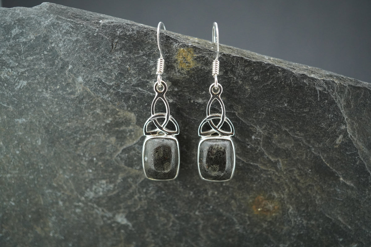 Edinburgh Cobblestone Sterling Silver Celtic Earrings