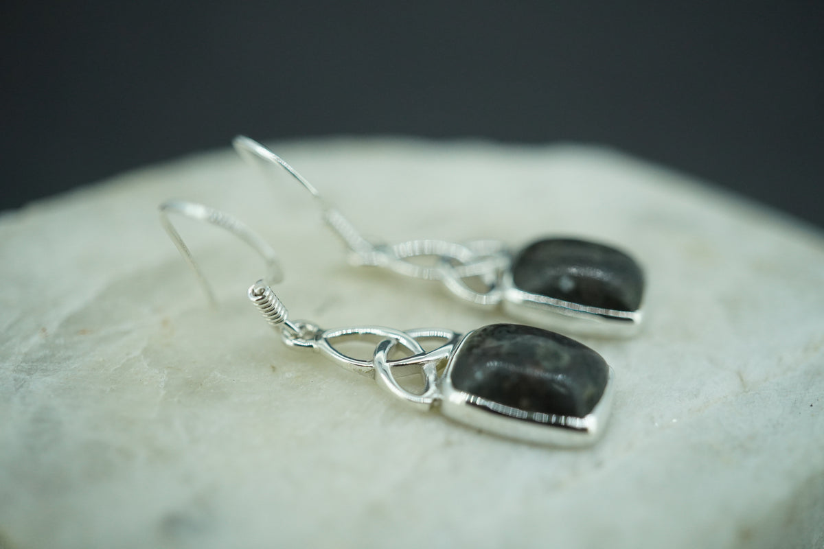 Edinburgh Cobblestone Sterling Silver Celtic Earrings