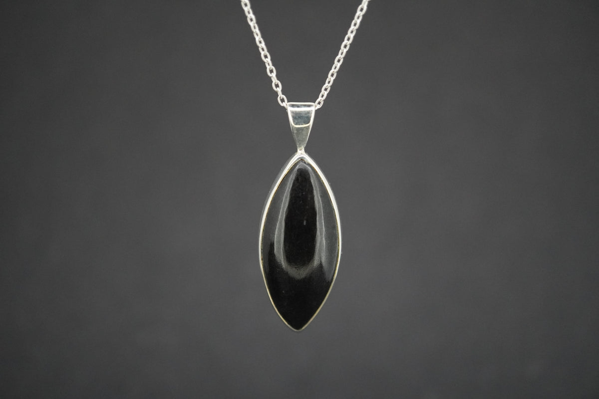 Edinburgh Castle Rock Sterling Silver Marquise Pendant