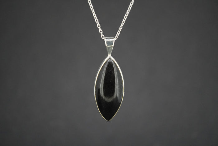 Edinburgh Castle Rock Sterling Silver Marquise Pendant