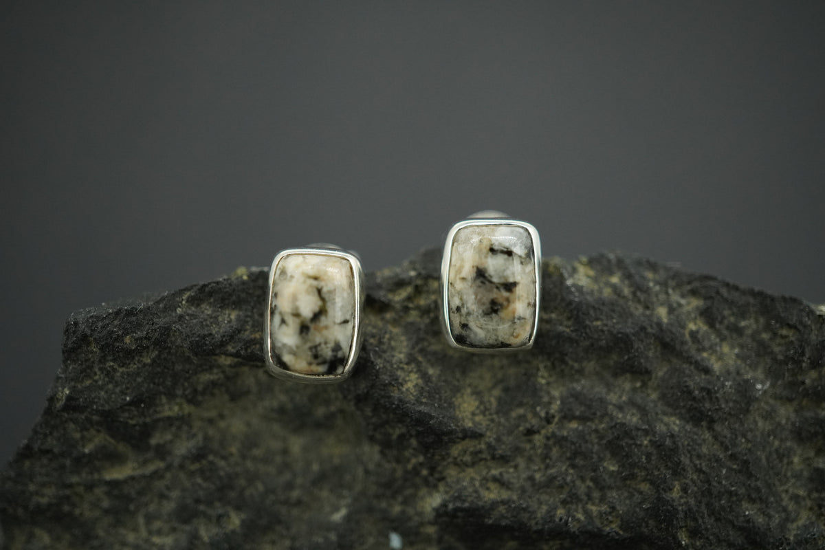 Edinburgh Cobblestone Sterling Silver Stud Earrings