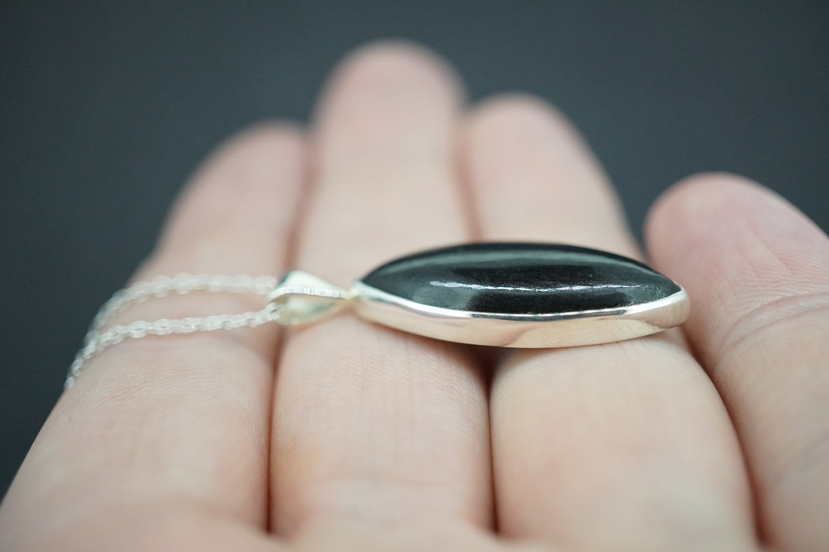 Edinburgh Castle Rock Sterling Silver Marquise Pendant