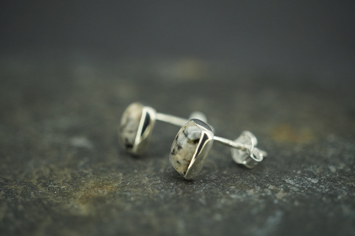 Edinburgh Cobblestone Sterling Silver Stud Earrings