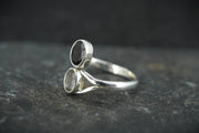 Cairngorm & Loch Tay Smoky Quartz Two Stone Ring image 3