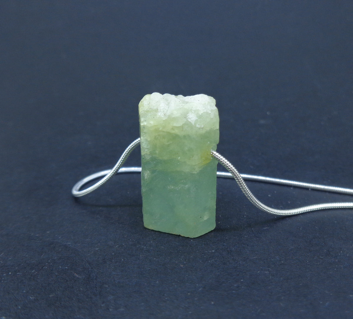 Rough Aquamarine Sterling Silver Necklace image 2