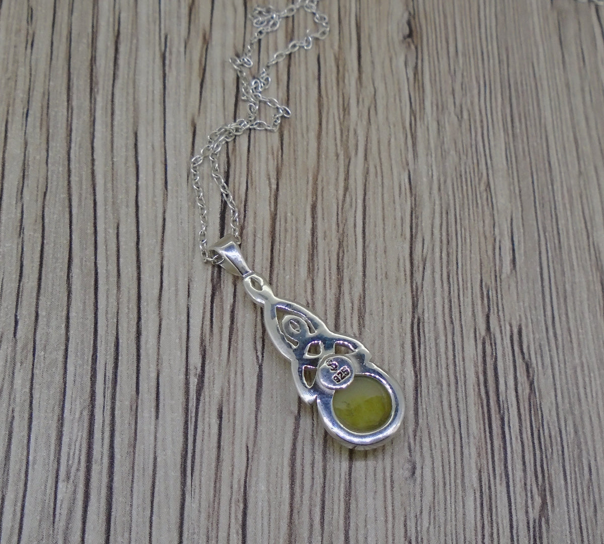 Highland Marble Celtic Knot Sterling Silver Pendant image 5