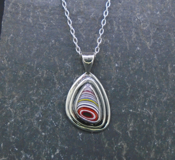 Fordite Sterling Silver Pendant image 0