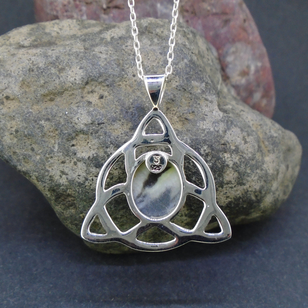 Skye Marble Celtic Knot Sterling Silver Pendant image 4