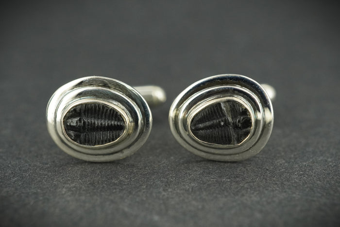 Trilobite Sterling Silver Cufflinks 8x6mm image 0