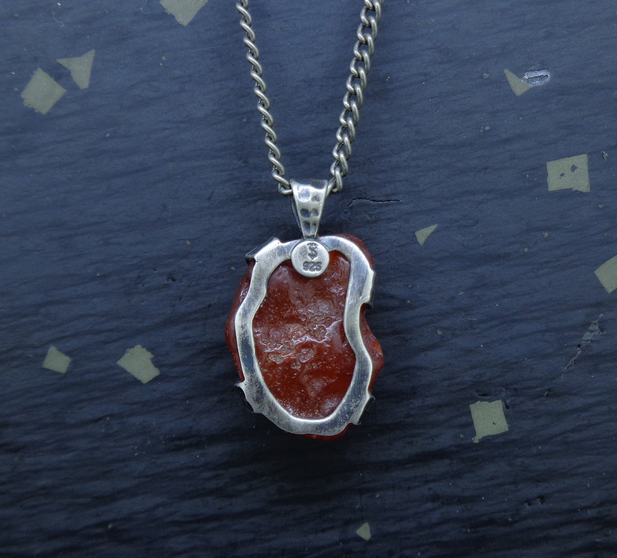Carnelian Sterling Silver Pendant image 5