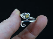 Gold Nugget Sterling Silver Celtic Wrap Ring image 1