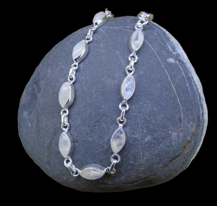 Moonstone Sterling Silver Adjustable Bracelet image 0