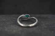 Sleeping Beauty Turquoise Sterling Silver Serpent Ring image 4