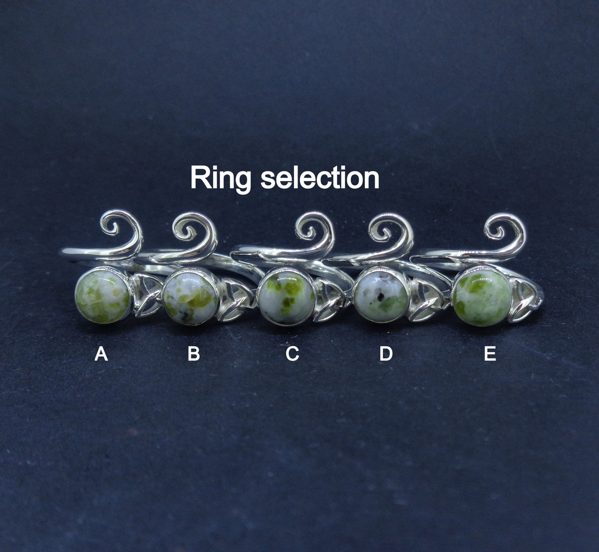 Iona Marble Trinity Knot Sterling Silver Ring image 3