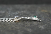 Petite Emerald Sterling Silver Celtic Pendant image 3
