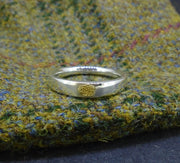 'Hers' Gold Nugget Sterling Silver Wedding Ring image 5