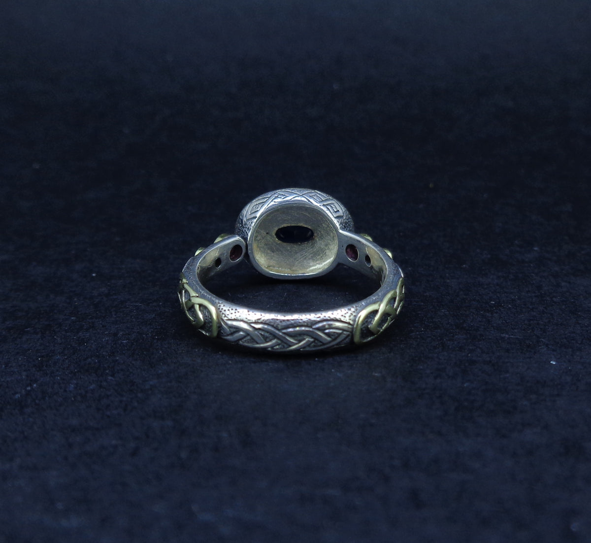 'Sæla' Scottish Sapphire, Garnet & Diamond Scottish Gold Sterling Silver Ring image 9