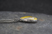 Bumblebee Jasper Hammered Sterling Silver Pendant image 3