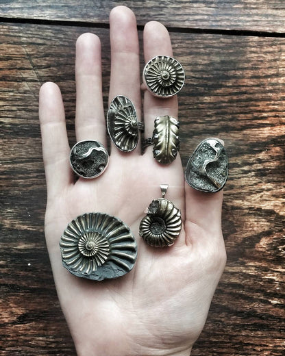 Ammonite Sterling Silver Celtic Pendant