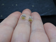 Gold Nugget Sterling Silver Stud Earrings - 7x6mm image 3