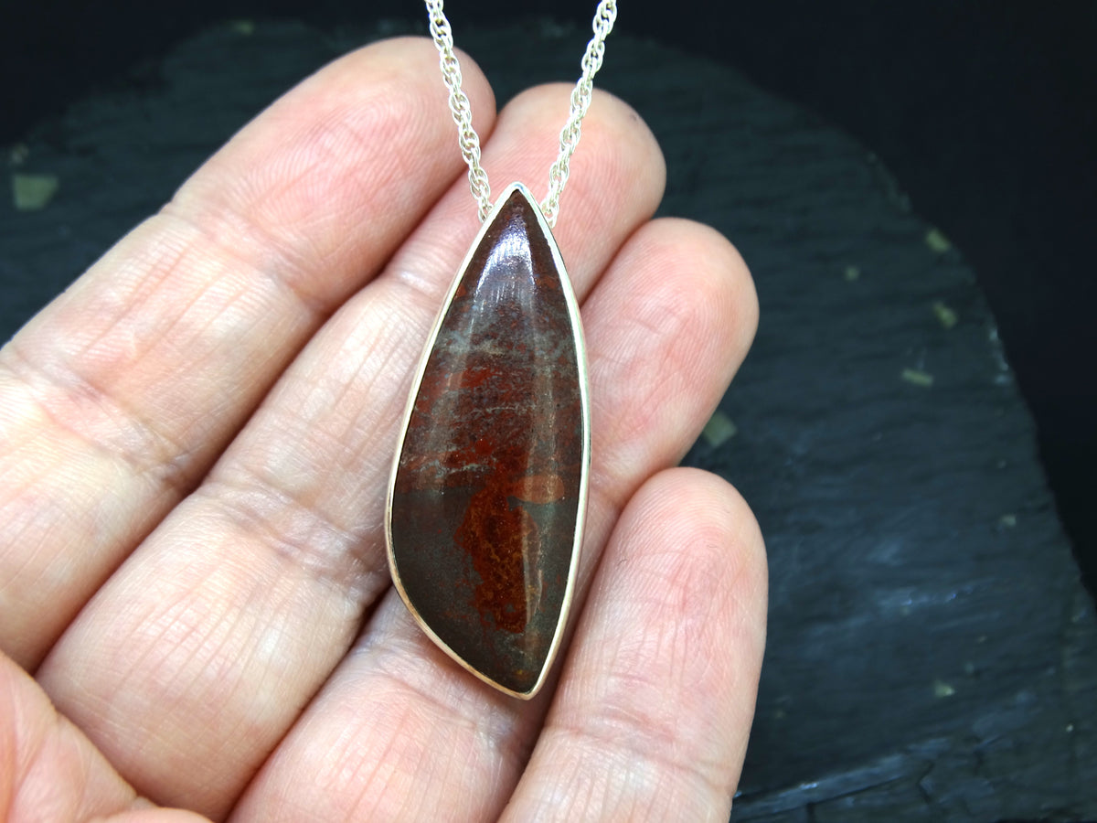 Arthur's Seat Jasper Sterling Silver Pendant image 1