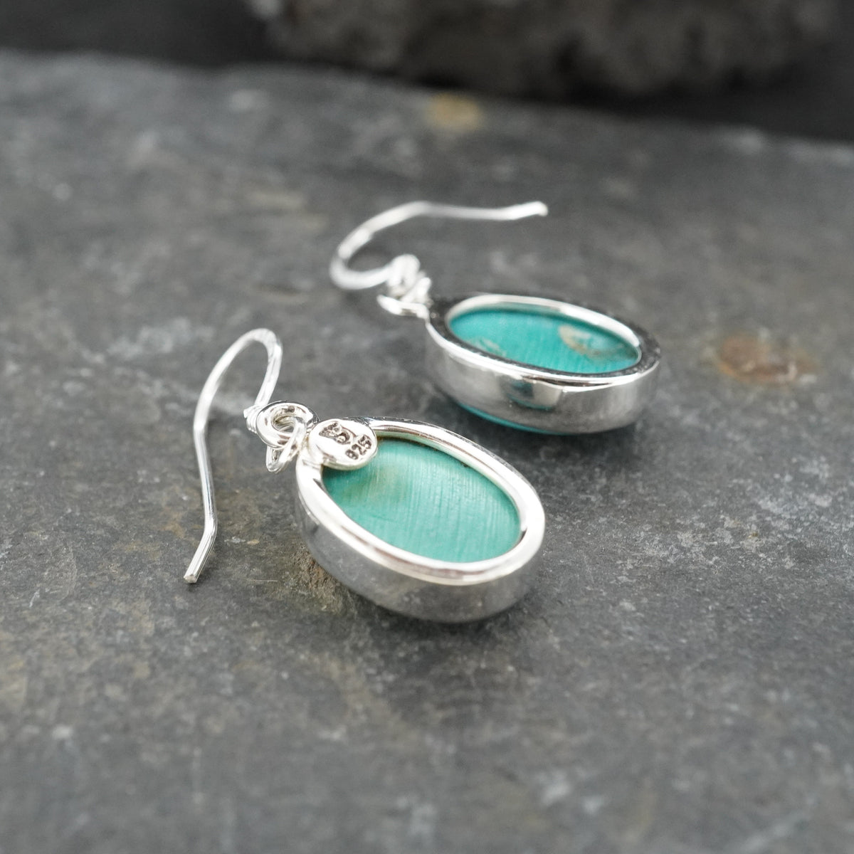 Asian Turquoise Sterling Silver Drop Earrings image 3
