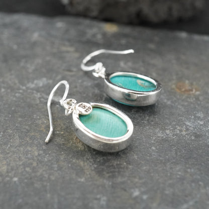 Asian Turquoise Sterling Silver Drop Earrings image 3
