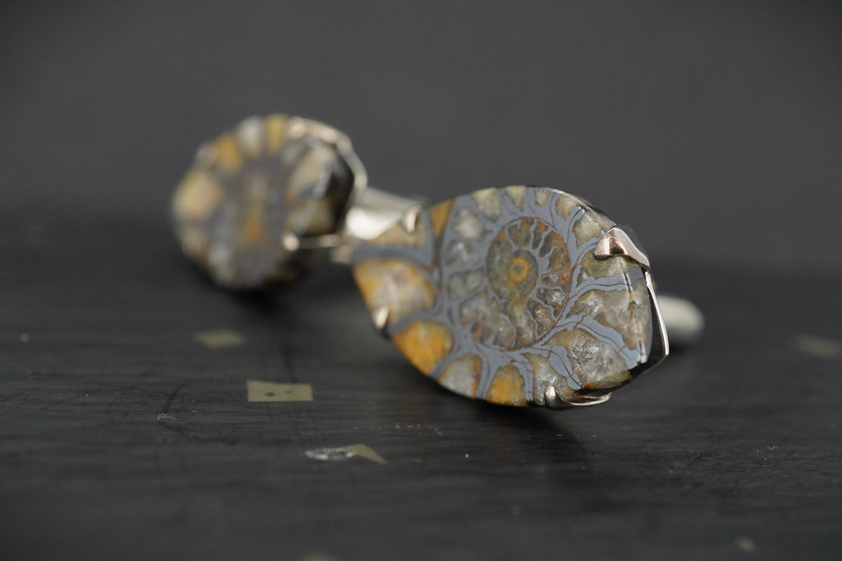 Ammonite Sterling Silver Cufflinks image 3