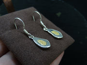 Gold Nugget Sterling Silver Drop Earrings - 12x7mm image 3