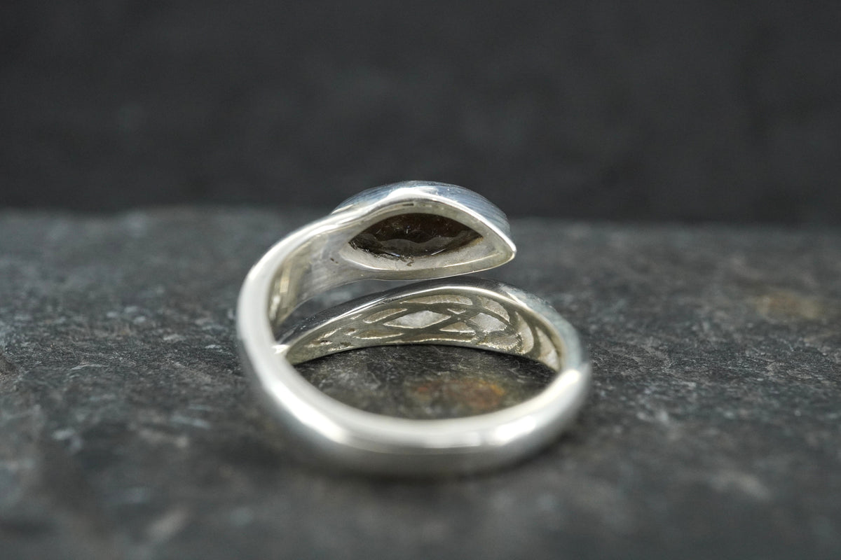 Cairngorm Quartz Sterling Silver Wrap Ring image 4