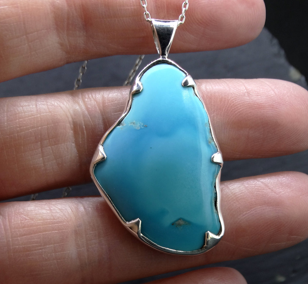 Turquoise Sterling Silver Pendant image 3