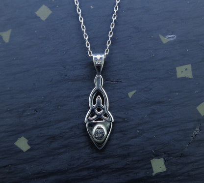 Gold Nugget Sterling Silver Celtic Arrow Pendant image 5