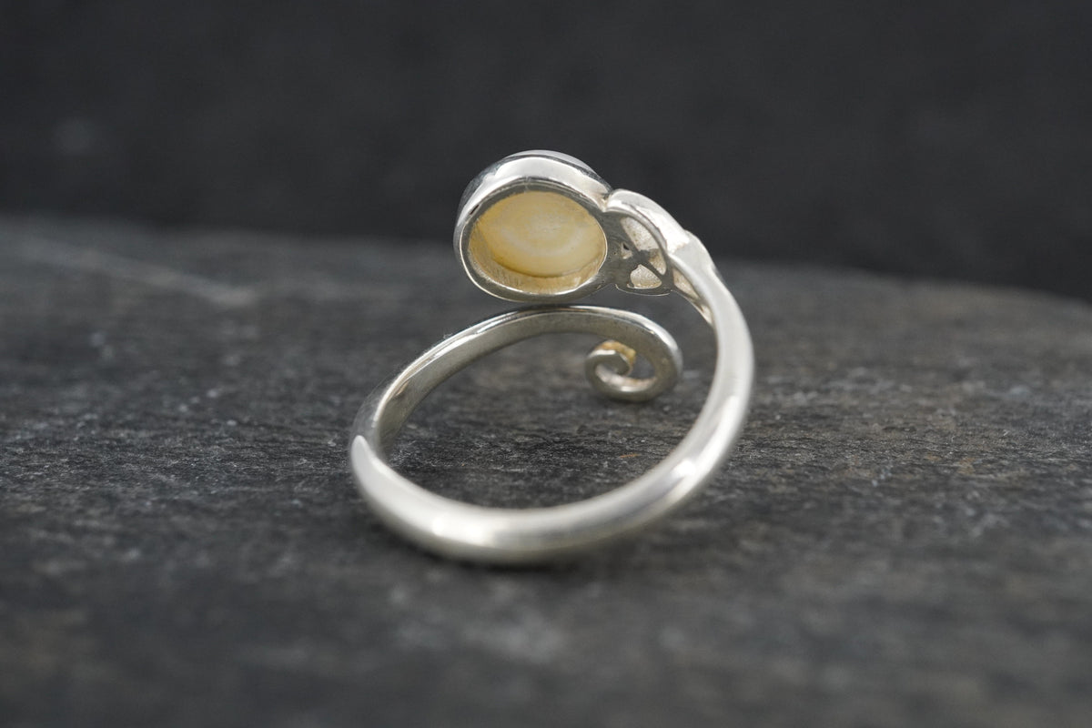 Pearl Sterling Silver Celtic Ring image 4