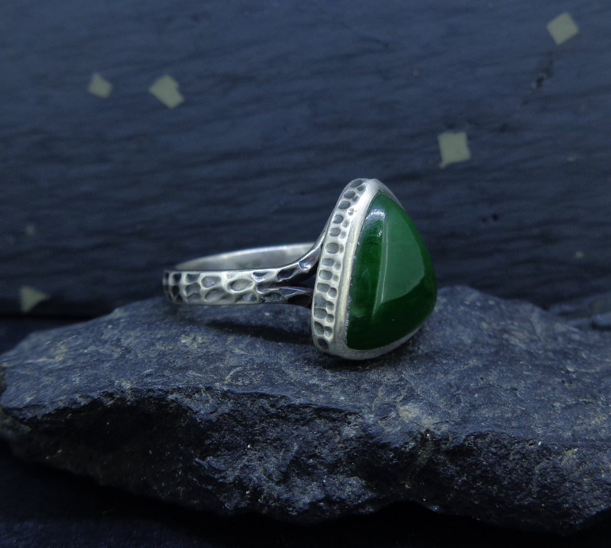 Canadian Jade Sterling Silver Ring image 2