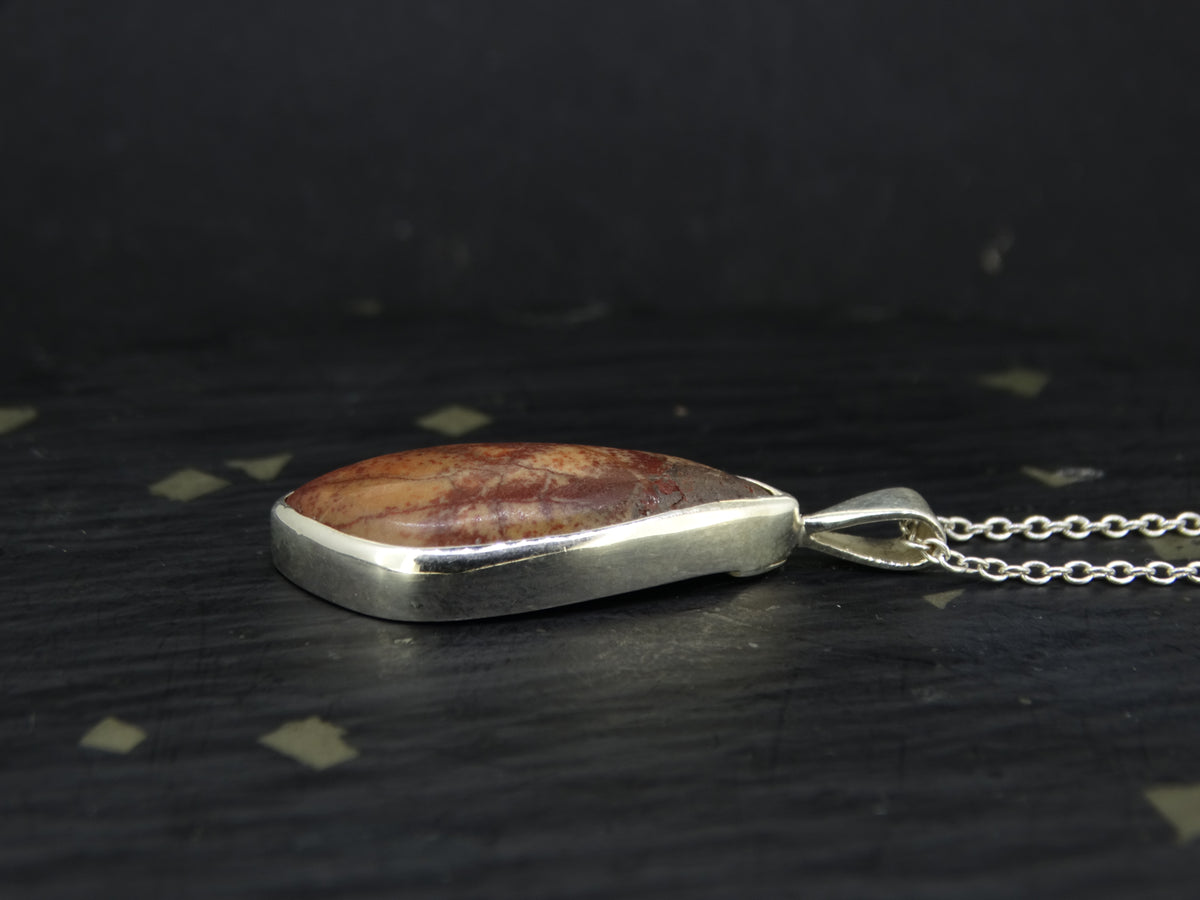Arthur's Seat Jasper Sterling Silver Fancy Cut Pendant image 2