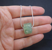 Rough Aquamarine Sterling Silver Necklace image 1