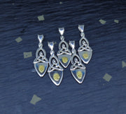 Gold Nugget Sterling Silver Celtic Arrow Pendant image 3